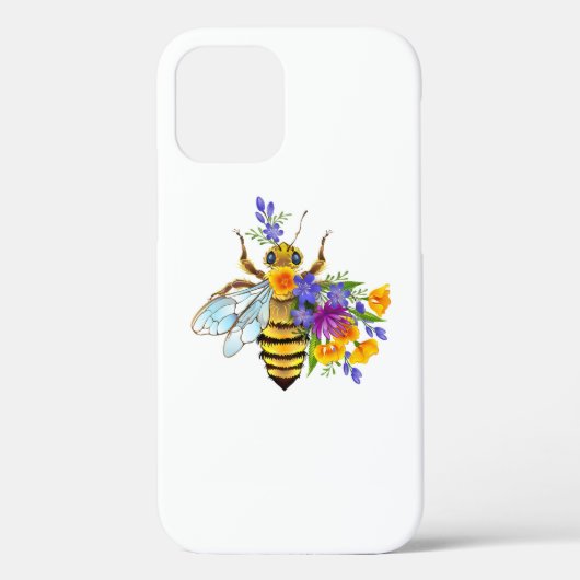 Bloem bij met wilde planten Case-Mate iPhone case (Achterkant)