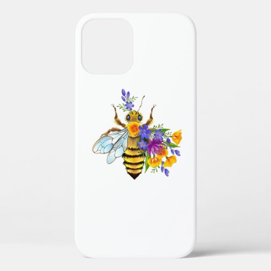 Bloem bij met wilde planten Case-Mate iPhone case (Achterkant)