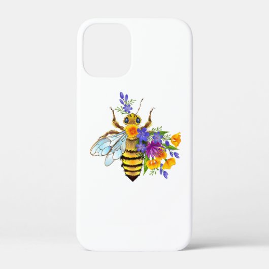 Bloem bij met wilde planten Case-Mate iPhone case (Achterkant)