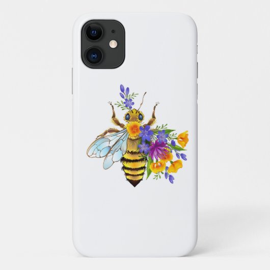 Bloem bij met wilde planten Case-Mate iPhone case (Achterkant)