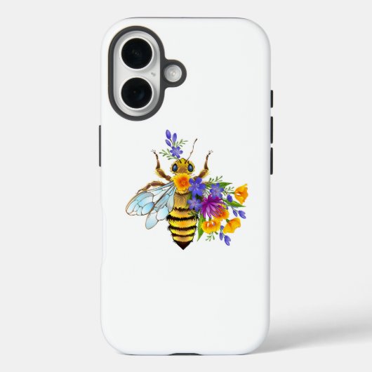 Bloem bij met wilde planten Case-Mate iPhone case (Achterkant)