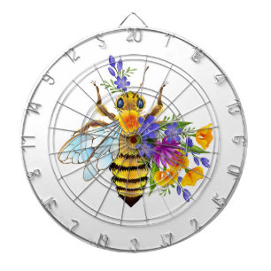 Bloem bij met wilde planten dartbord