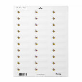 Bloem bij met wilde planten etiket (Full Sheet)