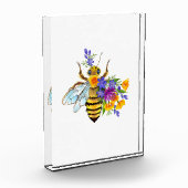 Bloem bij met wilde planten fotoblokken (Links)