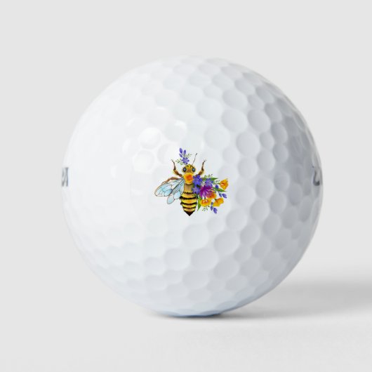 Bloem bij met wilde planten golfballen (Voorkant)