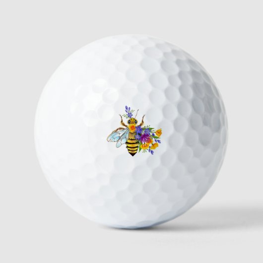 Bloem bij met wilde planten golfballen (Voorkant)