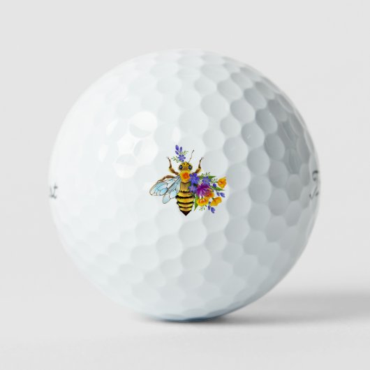 Bloem bij met wilde planten golfballen (Voorkant)