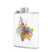 Bloem bij met wilde planten heupfles (Links)