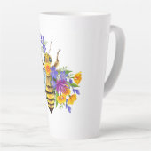 Bloem bij met wilde planten latte mok (Rechterhoek)