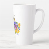 Bloem bij met wilde planten latte mok (Rechts)