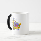 Bloem bij met wilde planten magische mok (Voorkant links)