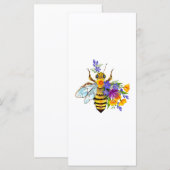 Bloem bij met wilde planten menu (Voorkant / Achterkant)