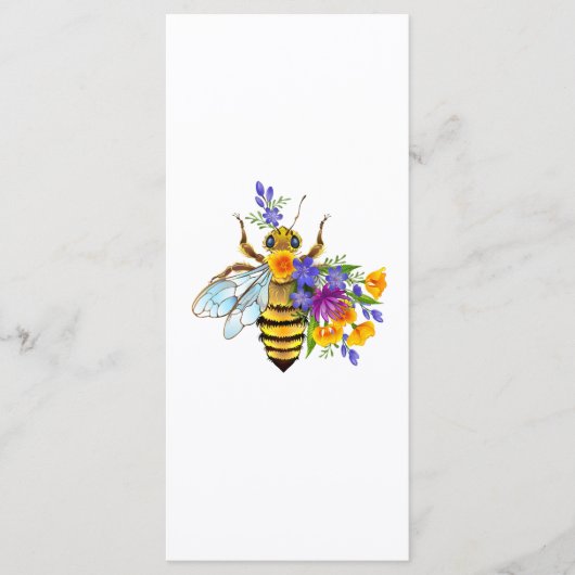 Bloem bij met wilde planten menu (Voorkant)