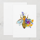Bloem bij met wilde planten menu (Voorkant / Achterkant)