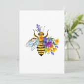 Bloem bij met wilde planten menu (Staand voorkant)