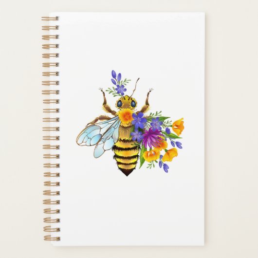 Bloem bij met wilde planten planner (Voorkant)