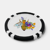 Bloem bij met wilde planten poker chips (Enkel)