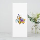Bloem bij met wilde planten save the date (Staand voorkant)