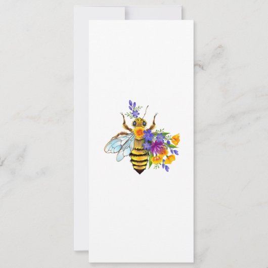 Bloem bij met wilde planten save the date (Voorkant)