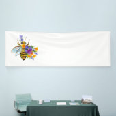 Bloem bij met wilde planten spandoek (Beurs)