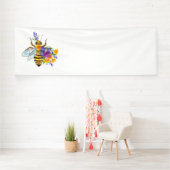 Bloem bij met wilde planten spandoek (Insitu)