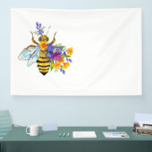Bloem bij met wilde planten spandoek (Beurs)