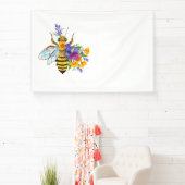 Bloem bij met wilde planten spandoek (Insitu)