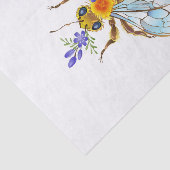 Bloem bij met wilde planten tissuepapier (Detail)
