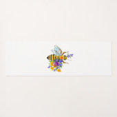 Bloem bij met wilde planten yogamat (Achterkant (horizontaal))
