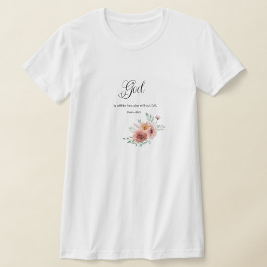 Bloem Bijbeltekst  T-shirt (Laagn)