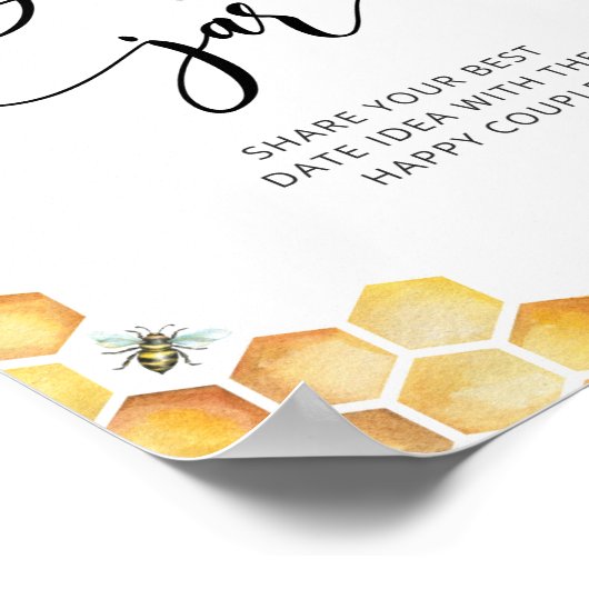 Bloem bijen date nacht ideeën. Date jar bruid Poster (Hoek)