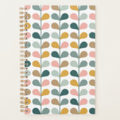 Bloem Blaadjes Wingerd Patroon Blauw Roze & Geel Planner (Voorkant)