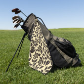 Bloem Bladeren Patroon-23756 Golfhanddoek (Groen)