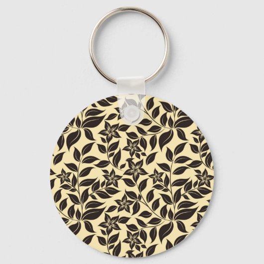 Bloem Bladeren Patroon-23756 Sleutelhanger (Voorkant)
