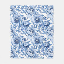 Bloem Blauw Bloemig Delicaat Porselein Bloem
