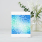 Bloem - blauw briefkaart (Staand voorkant)