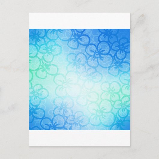 Bloem - blauw briefkaart (Voorkant)