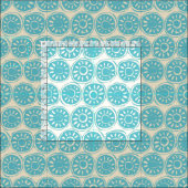 bloem blauw ivoor stof (Delen)