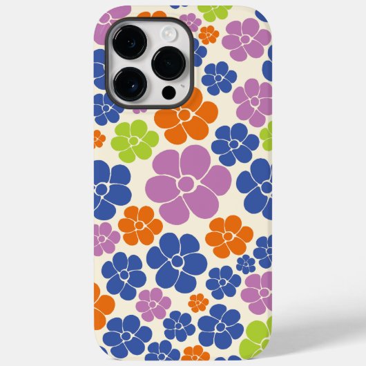 Bloem - blauw, Oranje, Paars, groen Case-Mate iPhone Case (Achterkant)