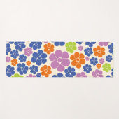 Bloem - blauw, Oranje, Paars, groen Yogamat (Voorkant (horizontaal))