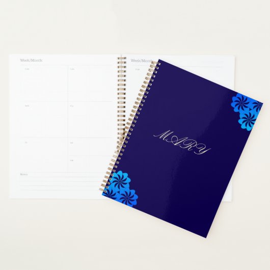 Bloem Blauw Persoonlijk Planner (Display)