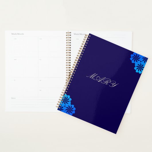 Bloem Blauw Persoonlijk Planner (Display)