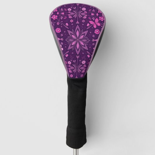 Bloem Bloei Fairycore Patroon Golfheadcover (Voorkant)