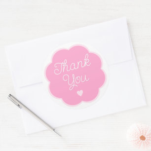 Bloem Bloei Nieuw Baby Meisje Dankkaart Ronde Sticker