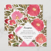 Bloem bloei ontvangstkaart kaart (Voorkant / Achterkant)