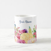 Bloem bloei vogel vlinder aangepaste naam koffiemok (Center)