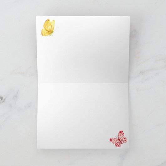 Bloem bloei vogel vlinder kaart (Binnen)