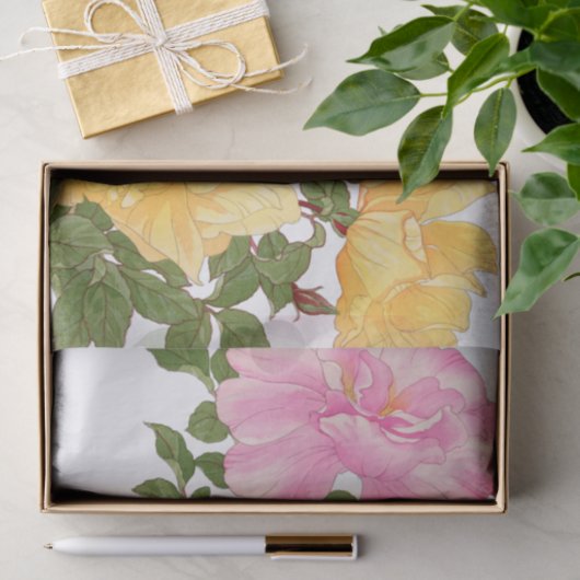 bloem, bloem, roos tissuepapier (Geschenk)