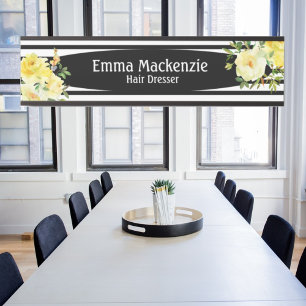 Bloem bloemen zwart en wit kantoordeur bord deurbordje