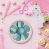 Bloem Bloemendracht Lente Zomer Bruiloft Blauwe Ma Papieren Bordje (Feest)